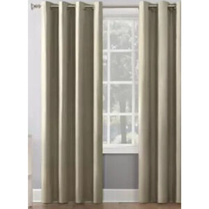 Sun Zero Blackout Duran Grommet Top Curtain Panel Beige 50"x108" (1 Panel Only)#